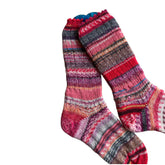 Scrappy/Frankenstein Wool Socks, Whimsical Patterns, Ideal for Cold Days, Cozy Nights, Quirky Gift for Friends, Family